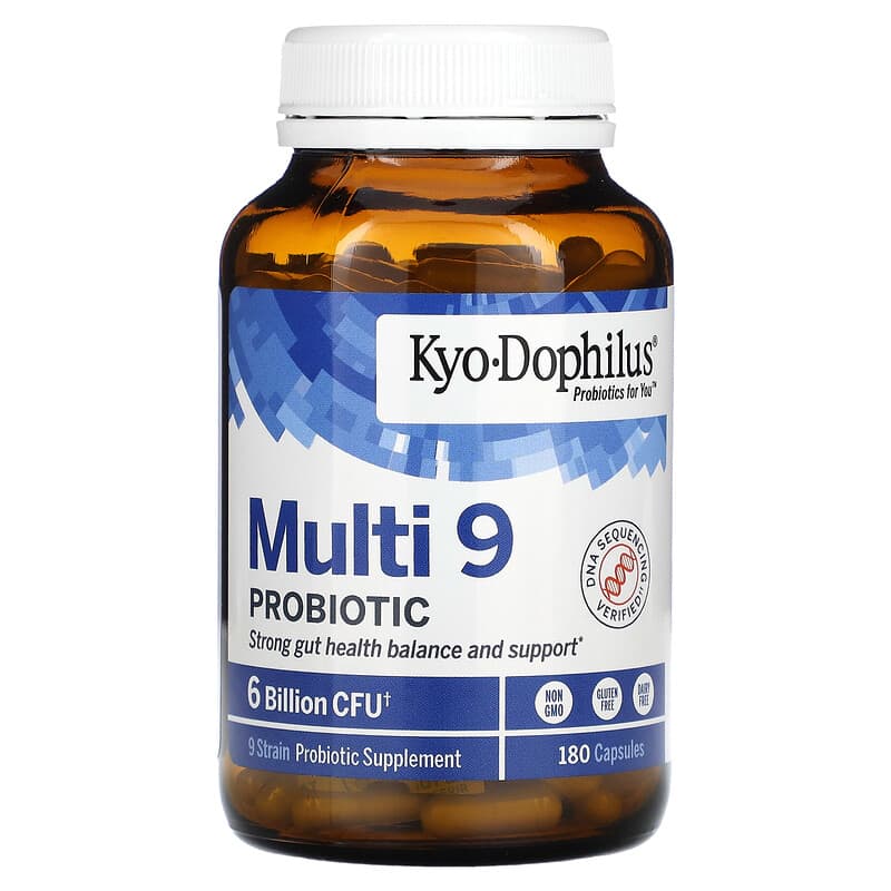 Kyolic, Kyo-Dophilus, Multi 9 Probiotic, 6 Billion CFU, 180 Capsules 23542610421