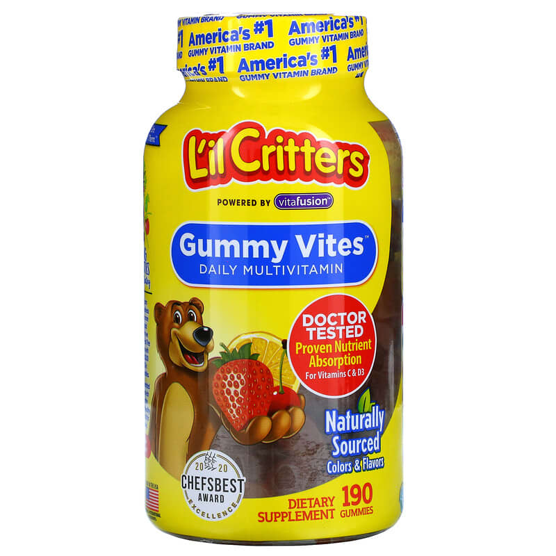 L'il Critters Gummy Vites Daily Multivitamin 190 Gummies 27917016290