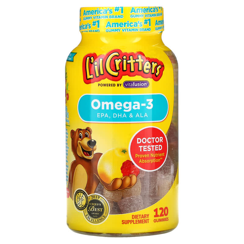 L'il Critters Omega-3 Raspberry-Lemonade 120 Gummies 27917014340