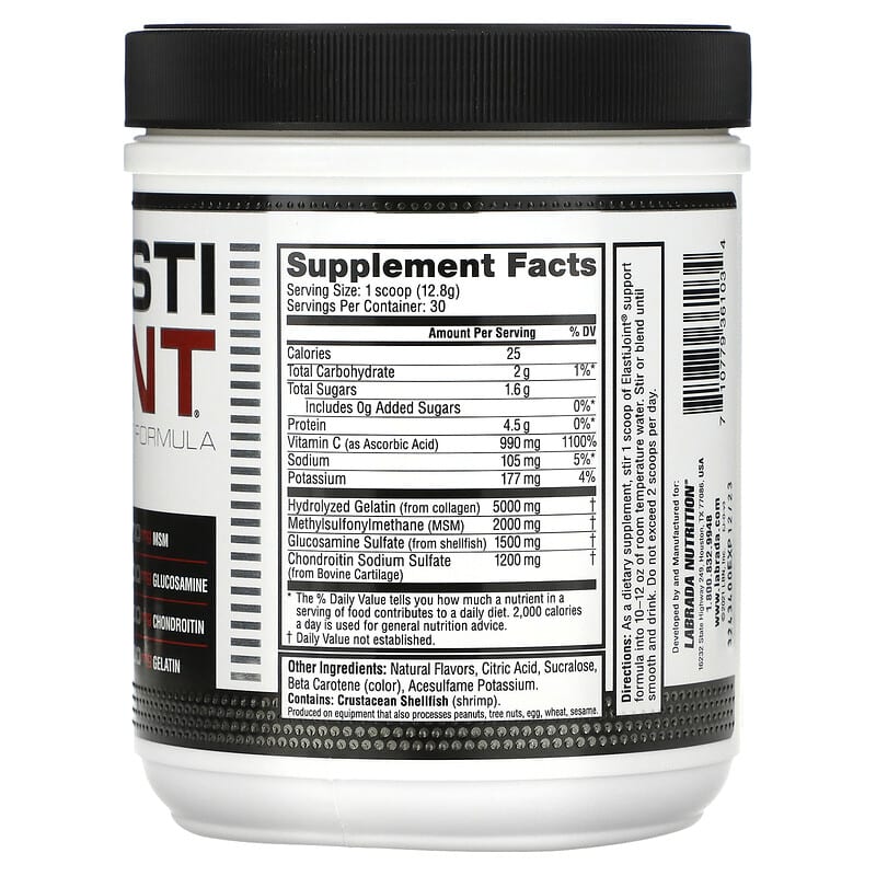 Labrada Nutrition, ElastiJoint, Joint Support Formula, Orange , 13.54 oz (384 g) 710779361034