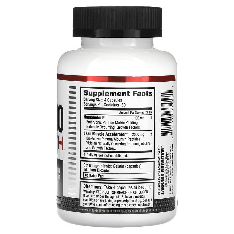Labrada Nutrition, Humano Growth, 120 Capsules 710779334571