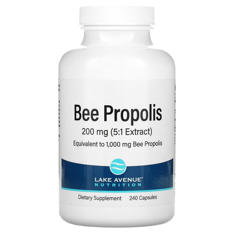 Lake Avenue Nutrition Bee Propolis 1,000 mg 240 Count Veggie Capsules 898220016945