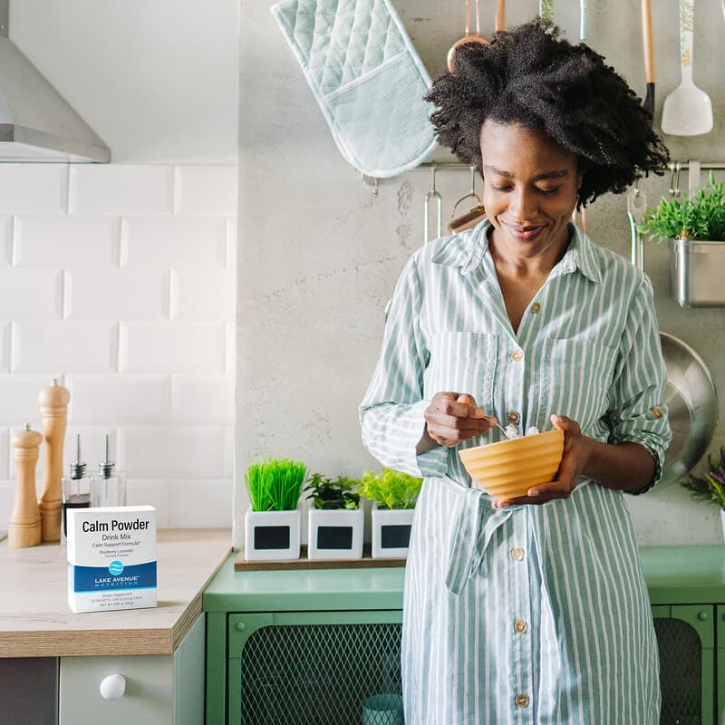 Lake Avenue Nutrition, Calm Powder Drink Mix, Blueberry Lavender, 20 Packets, 0.19 oz (5.5 g) Each 898220020997