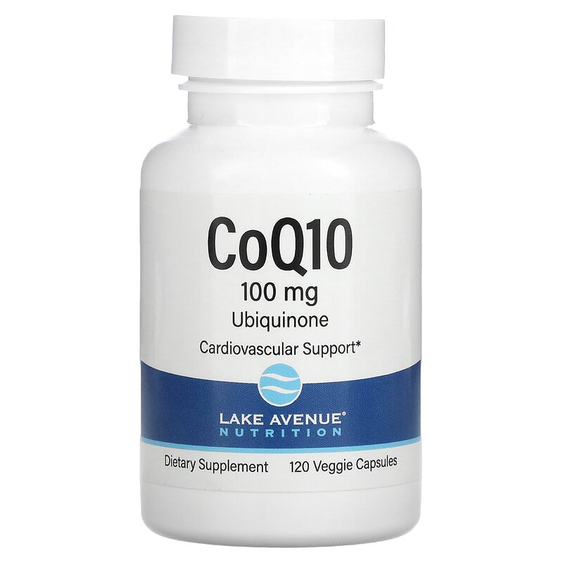 Lake Avenue Nutrition CoQ10 USP Grade Ubiquinone 100 mg 120 Veggie Capsules 898220014149