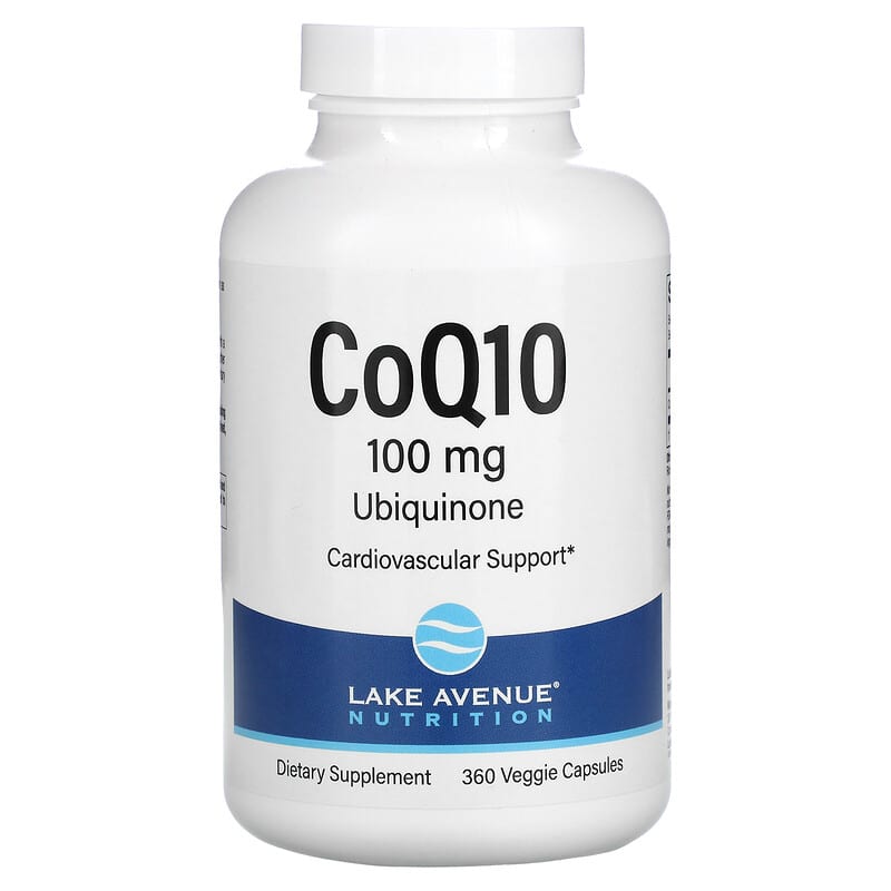 Lake Avenue Nutrition CoQ10 USP Grade Ubiquinone 100 mg 360 Veggie Capsules 898220014163