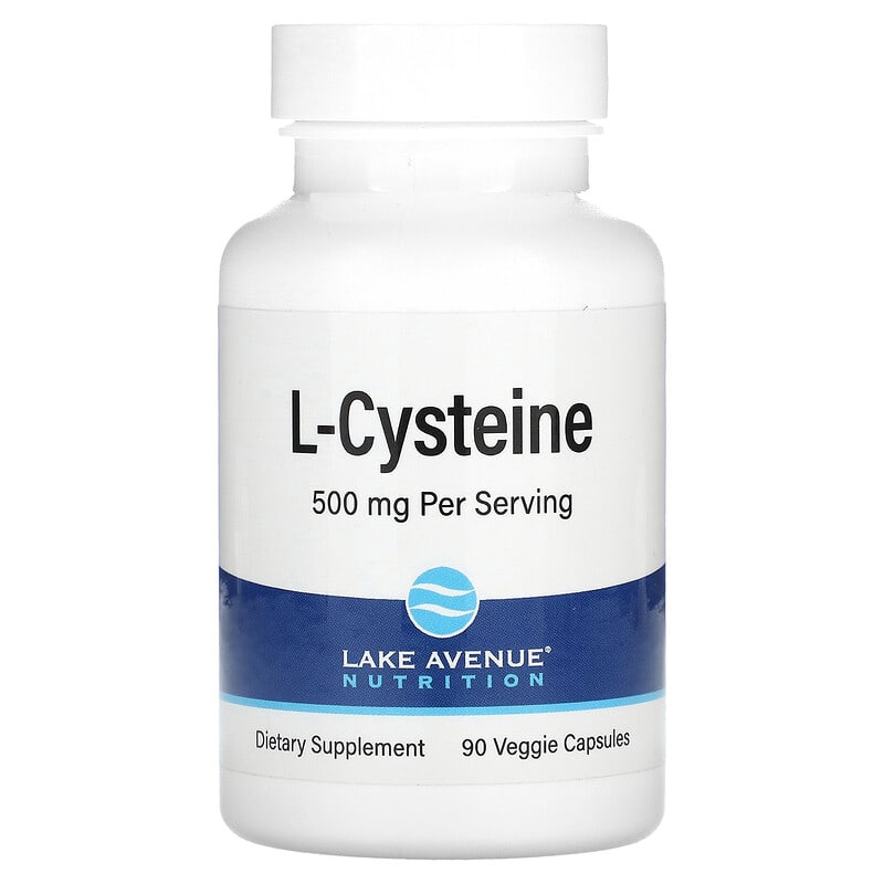 Lake Avenue Nutrition L-Cysteine 500 mg 90 Veggie Capsules 898220020508