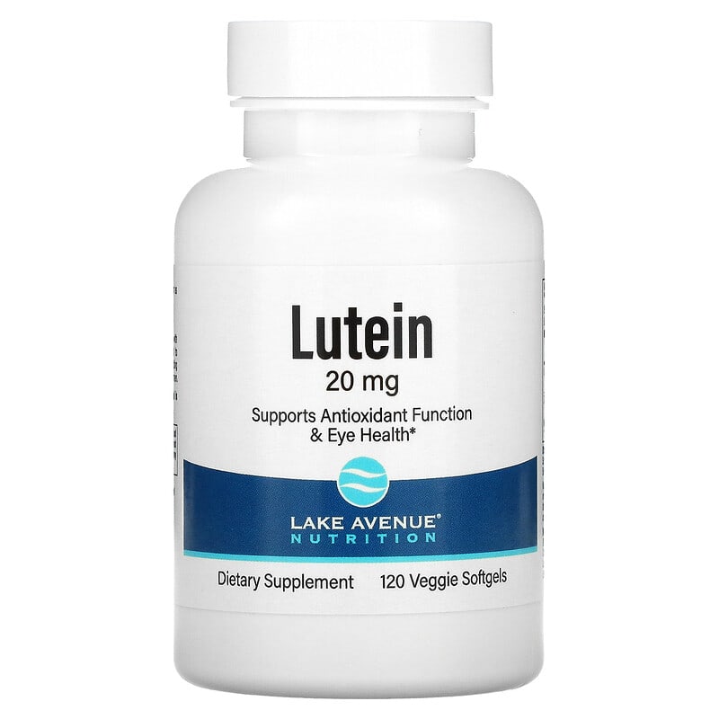 Lake Avenue Nutrition Lutein 20 mg 120 Veggie Softgels 898220015429