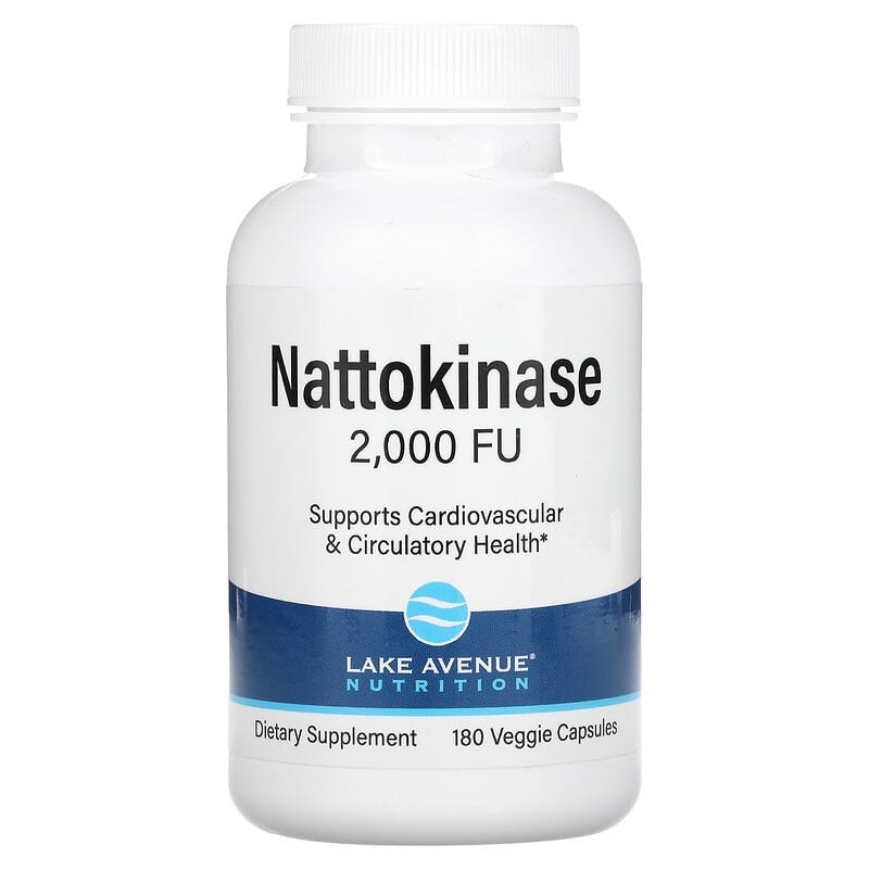 Lake Avenue Nutrition Nattokinase 2,000 FU 180 Veggie Capsules 898220016334