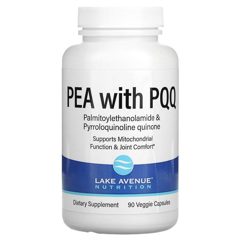 Lake Avenue Nutrition PEA 300 mg + PQQ 10 mg 90 Veggie Capsules 898220015924