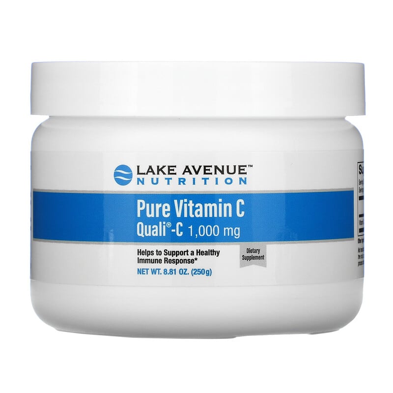 Lake Avenue Nutrition Pure Vitamin C Quali-C Powder 1,000 mg 8.81 oz (250 g) 898220018550