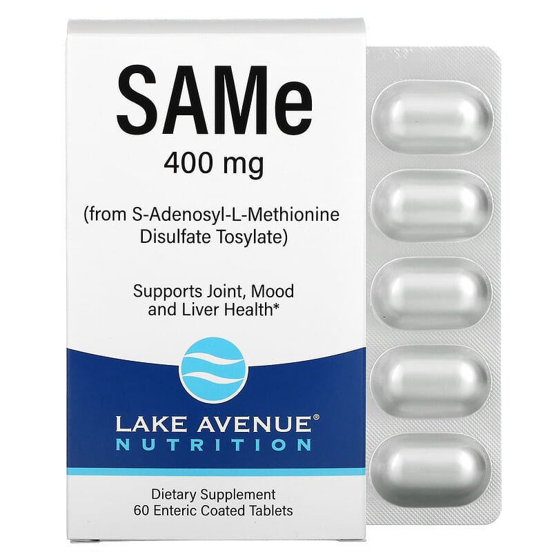 Lake Avenue Nutrition SAMe (Disulfate Tosylate) 400 mg 60 Enteric Coated Tablets 898220016518