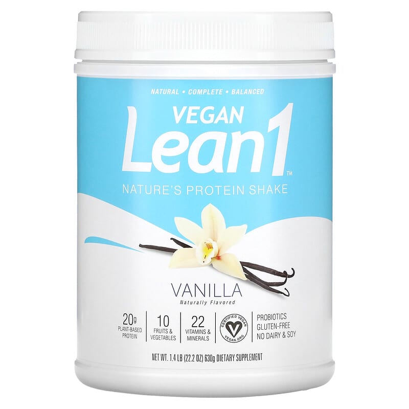 Lean1 Nature's Protein Shake Vanilla 1.4 lb (630 g) 810033014130
