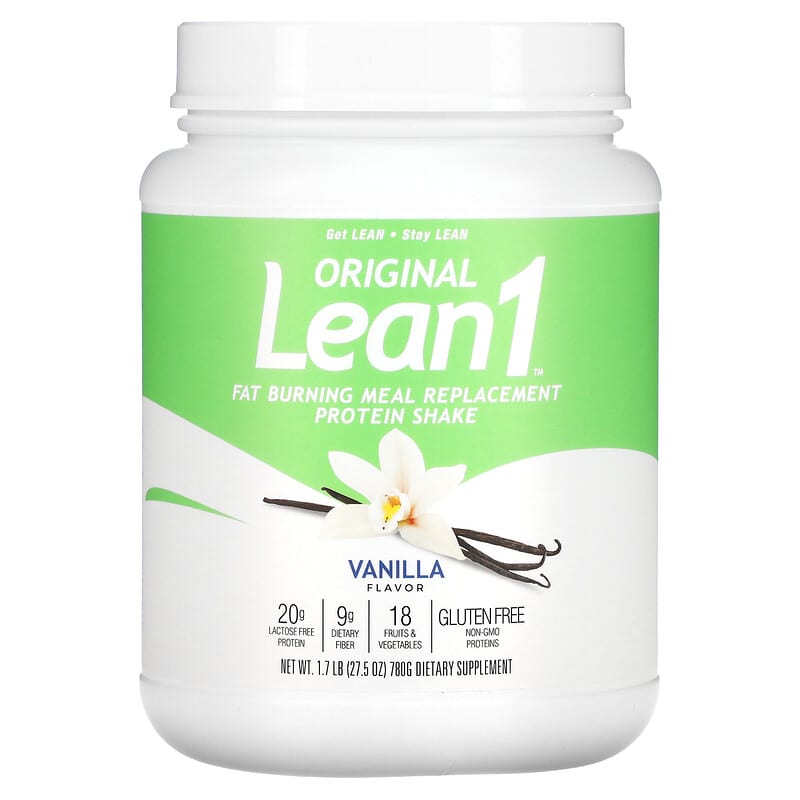 Lean1 Original Fat Burning Meal Replacement Protein Shake Vanilla 1.7 lbs (780 g) 810033010828