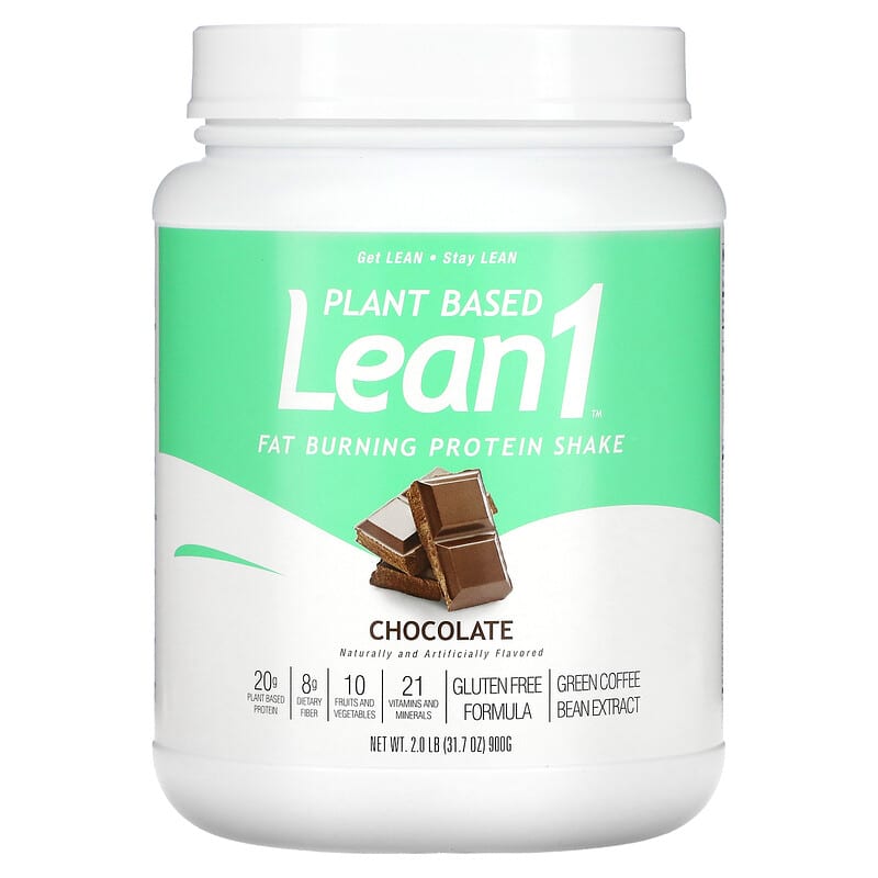 Lean1 Plant Based Fat Burning Protein Shake Chocolate 2 lb (900 g) 810033013027