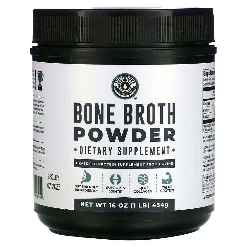 Left Coast Performance Bone Broth Powder Beef 1 lb (454 g) 19962812545