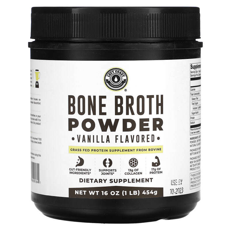Left Coast Performance Bone Broth Powder Vanilla 1 lb (454 g) 19962813641