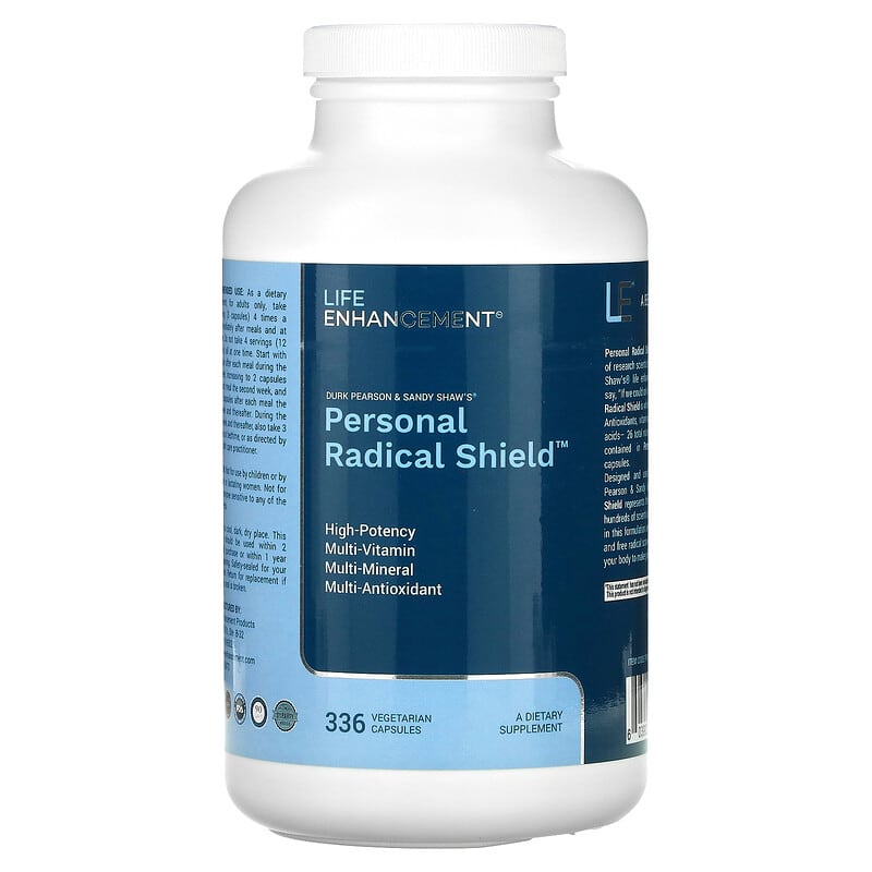 Life Enhancement Durk Pearson & Sandy Shaw's Personal Radical Shield 336 Vegetarian Capsules 603902012807