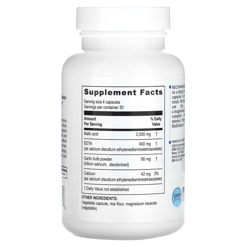Life Enhancement, EDTA Chelator Complex, 120 Vegetarian Capsules 603902017154