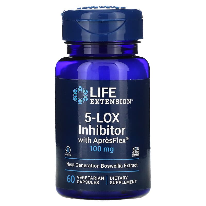 Life Extension 5-LOX Inhibitor with ApresFlex 100 mg 60 Vegetarian Capsules 737870163961