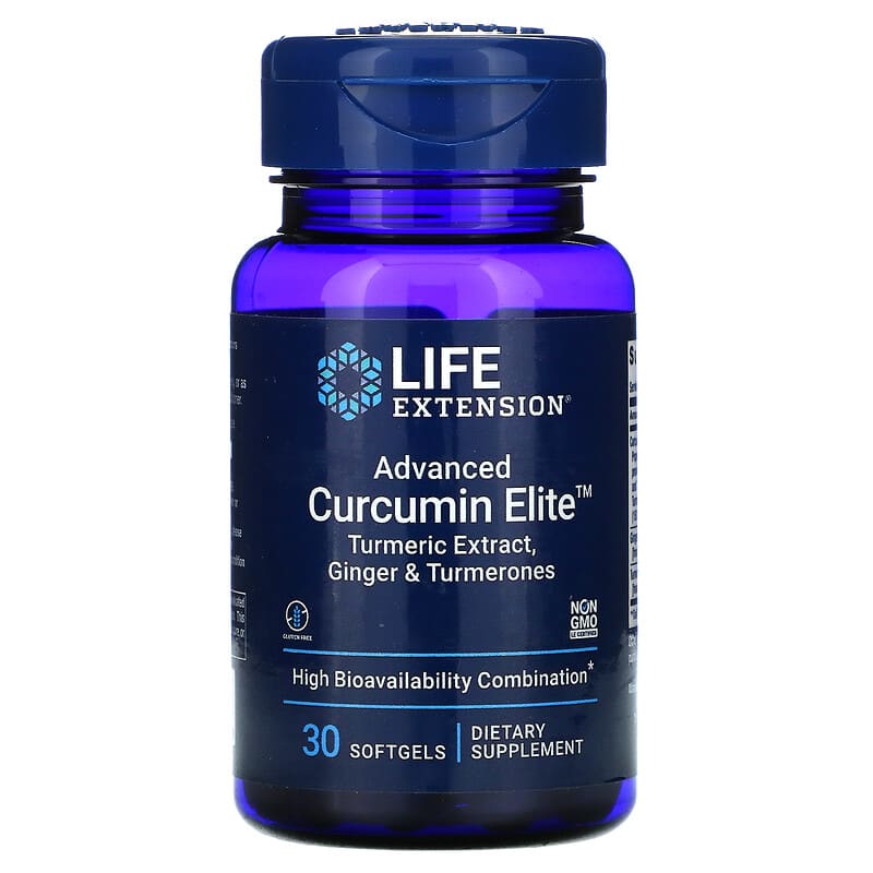 Life Extension Advanced Curcumin Elite Turmeric Extract Ginger & Turmerones 30 Softgels 737870232438