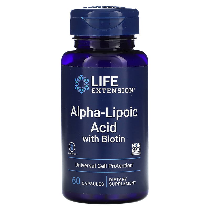 Life Extension Alpha-Lipoic Acid with Biotin 60 Capsules 737870457060