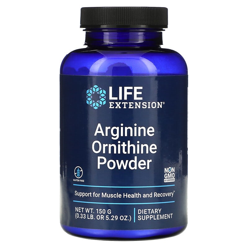 Life Extension Arginine Ornithine Powder 5.29 oz (150 g) 737870038153