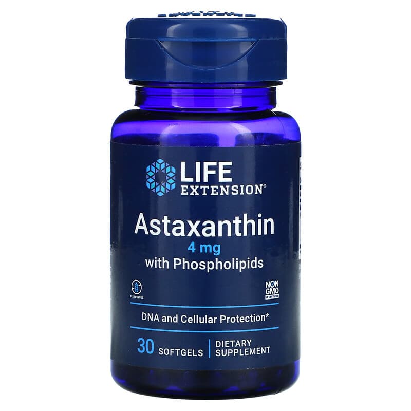 Life Extension Astaxanthin with Phospholipids 4 mg 30 Softgels 737870192336