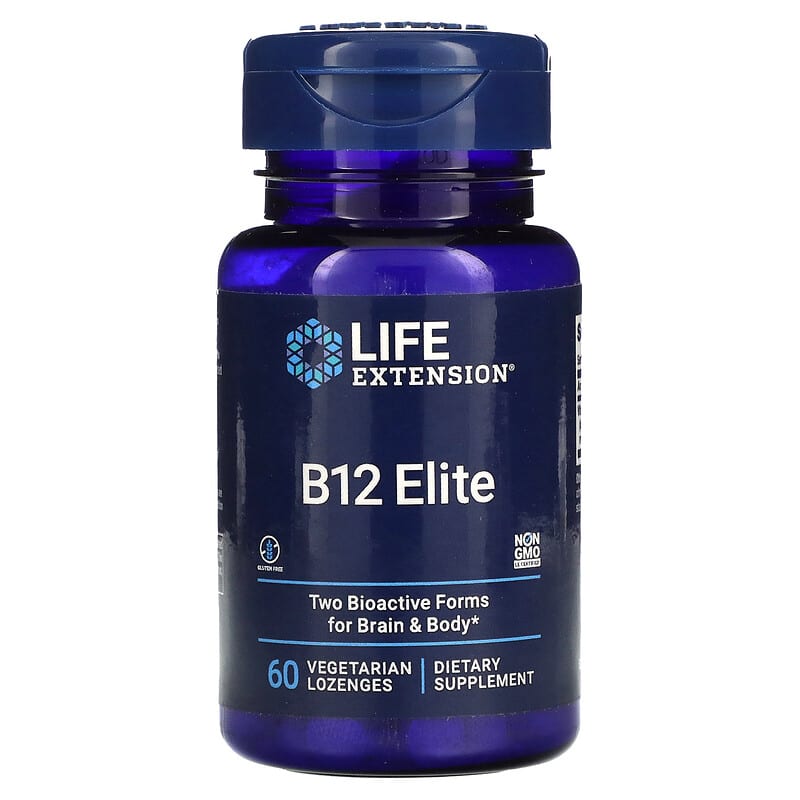 Life Extension B12 Elite 60 Vegetarian Lozenges 737870241966