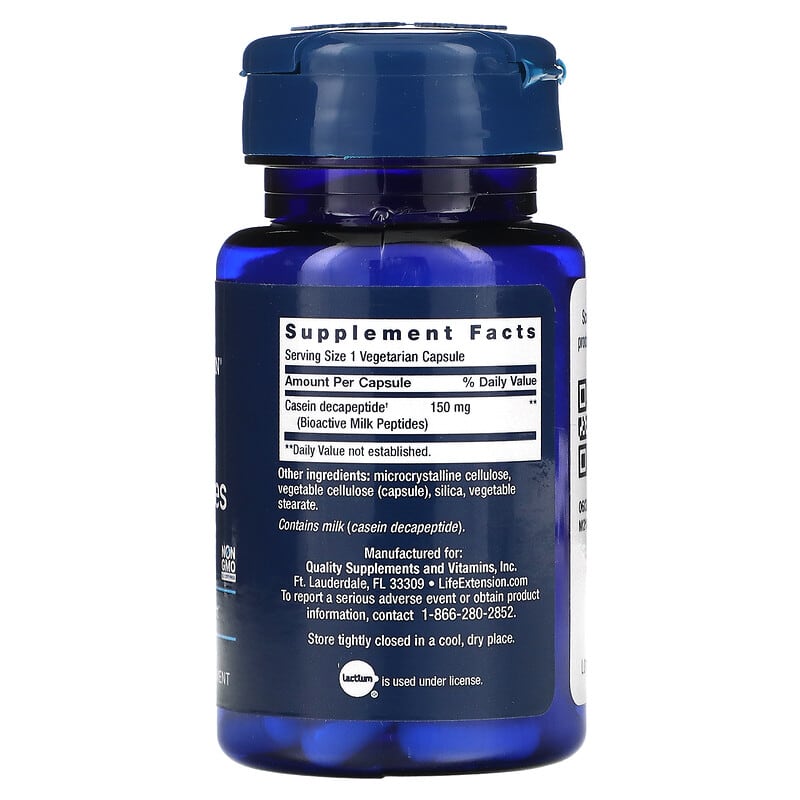 Life Extension, Bioactive Milk Peptides, 30 Vegetarian Capsules 737870151234