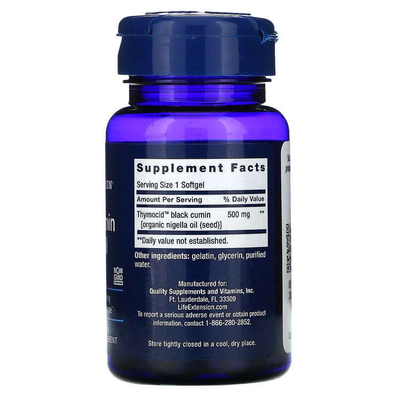 Life Extension, Black Cumin Seed Oil, 60 Softgels 737870170969