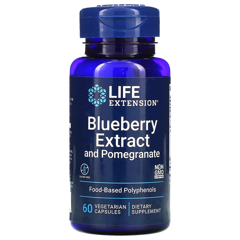 Life Extension Blueberry Extract and Pomegranate 60 Vegetarian Capsules 737870143864