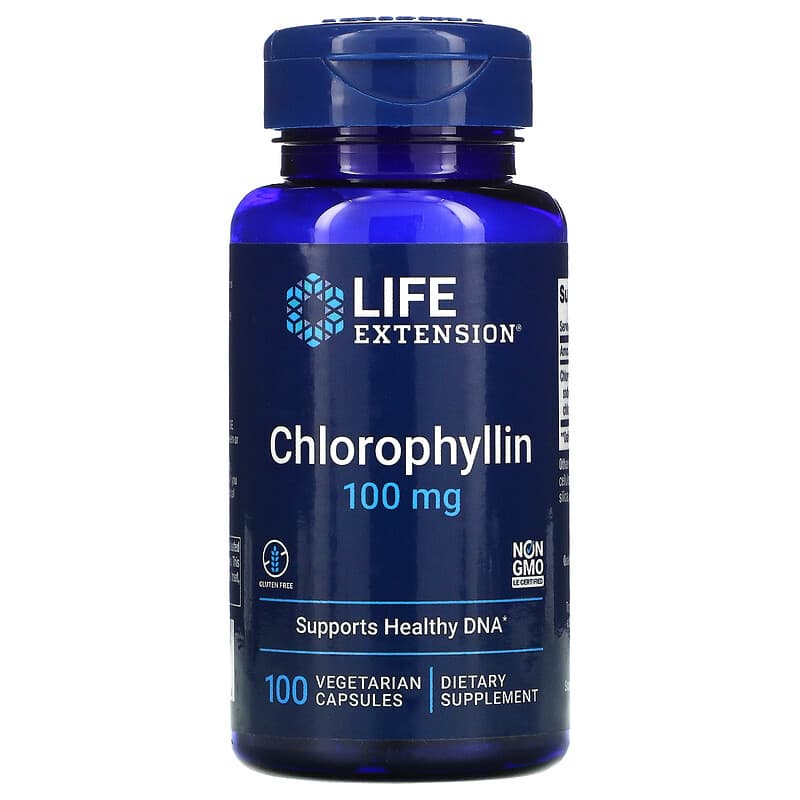 Life Extension Chlorophyllin 100 mg 100 Vegetarian Capsules 737870157113