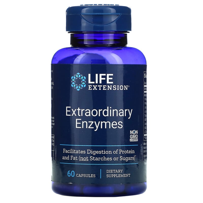 Life Extension Extraordinary Enzymes 60 Capsules 737870170662