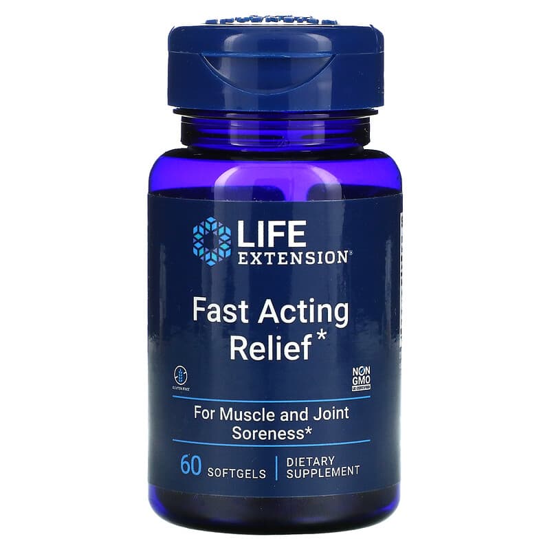 Life Extension Fast Acting Relief 60 Softgels 737870243069