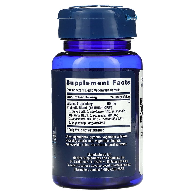 Life Extension, FLORASSIST Balance, 30 Liquid Vegetarian Capsules 737870182535