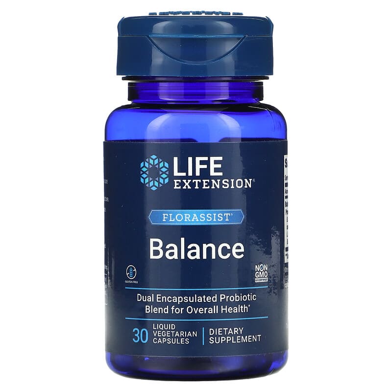 Life Extension FLORASSIST Balance 30 Liquid Vegetarian Capsules 737870182535