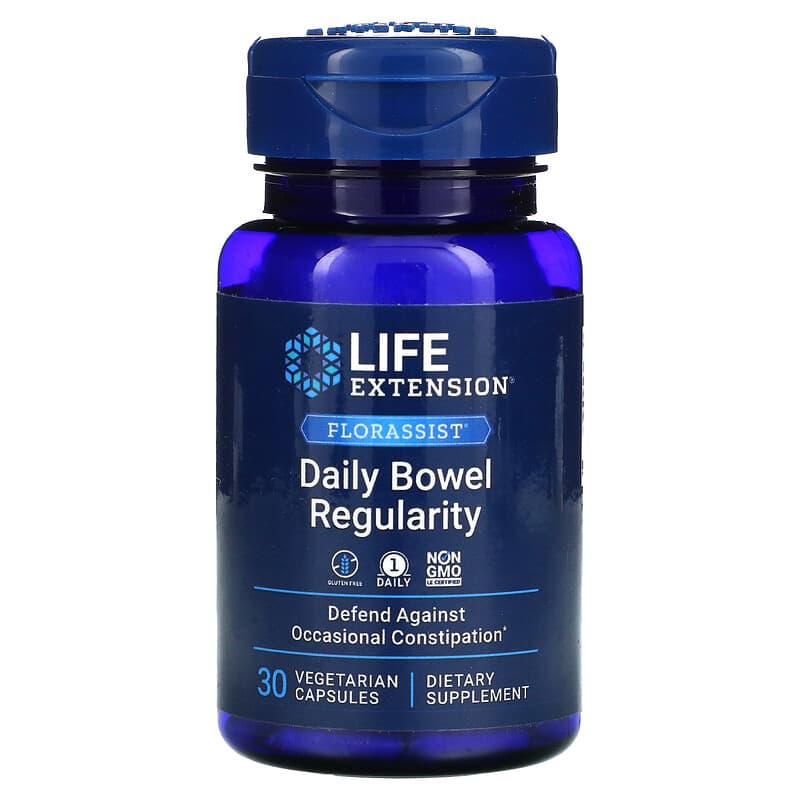 Life Extension Florassist Daily Bowel Regularity 30 Vegetarian Capsules 737870242130