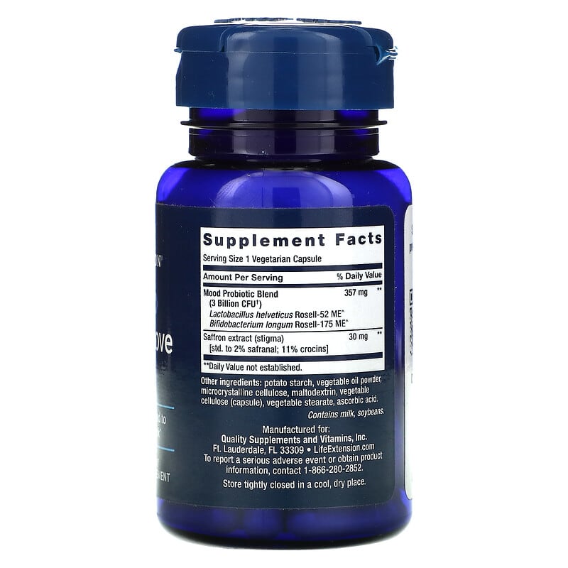 Life Extension, FLORASSIST Mood Improve,  30 Vegetarian Capsules 737870225034
