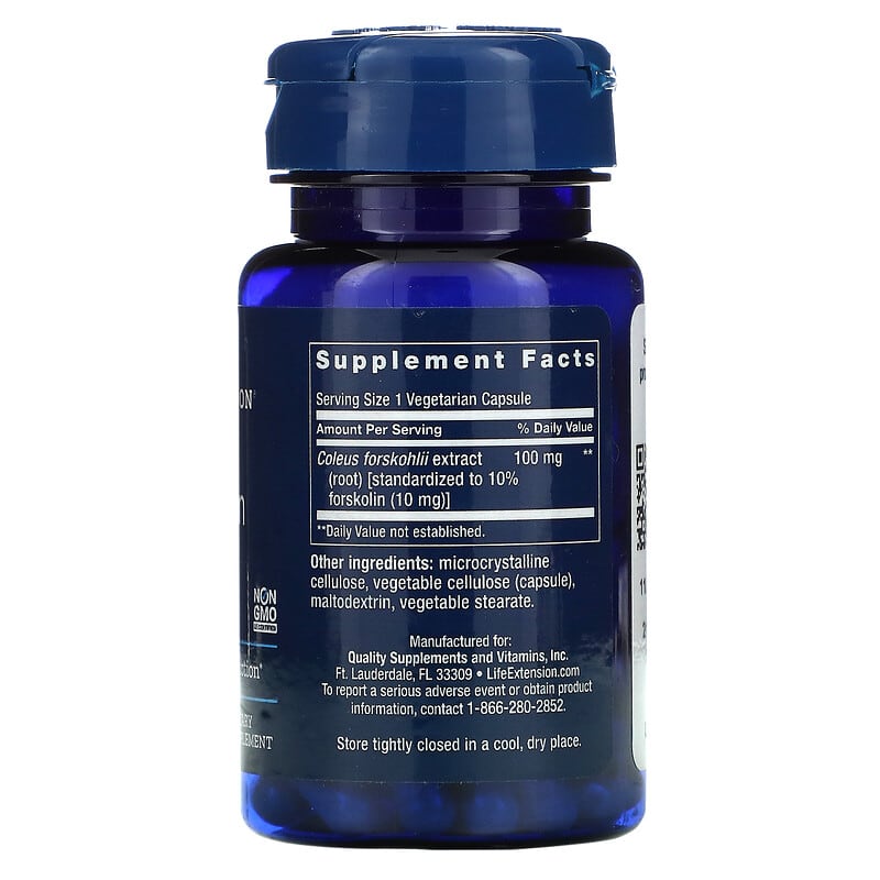 Life Extension, Forskolin, 10 mg, 60 Vegetarian Capsules 737870154464