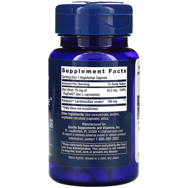 Life Extension, Gastro-Ease, 60 Vegetarian Capsules 737870210061