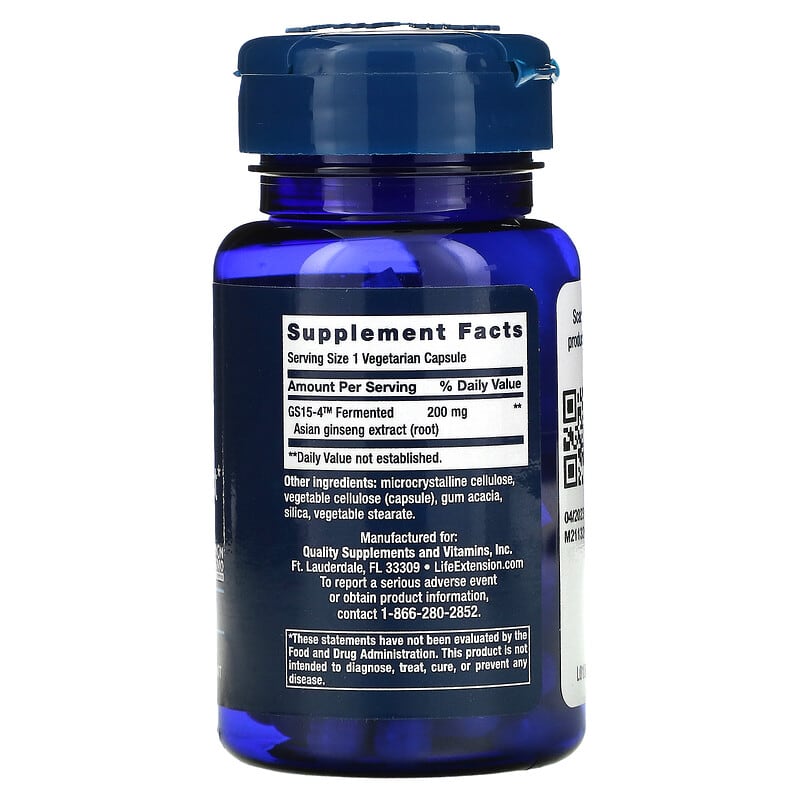 Life Extension, Ginseng Energy Boost, 30 Vegetarian Capsules 737870180593