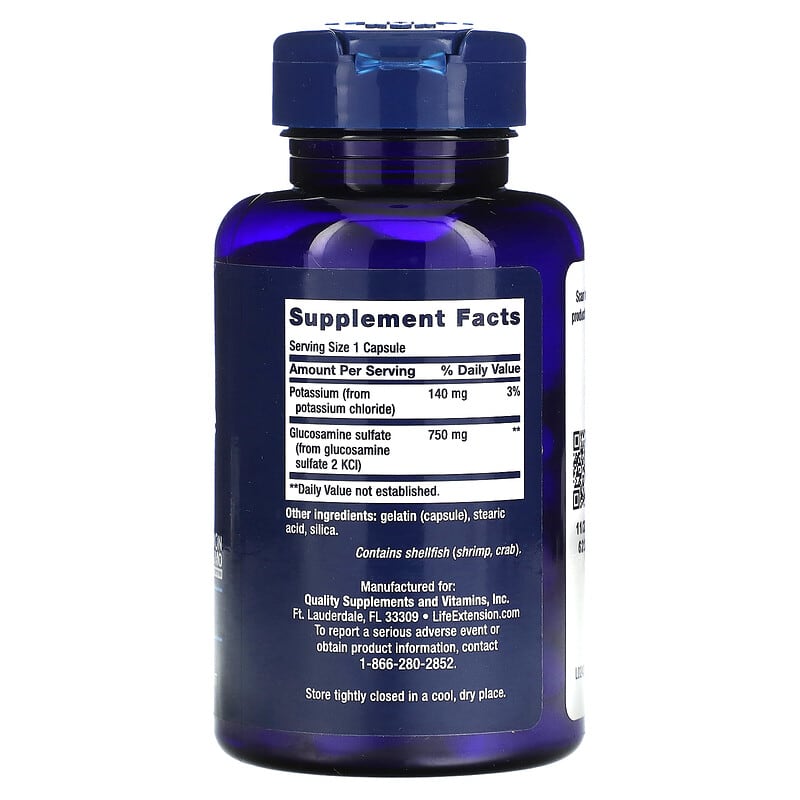 Life Extension, Glucosamine Sulfate, 750 mg, 60 Capsules 737870242062