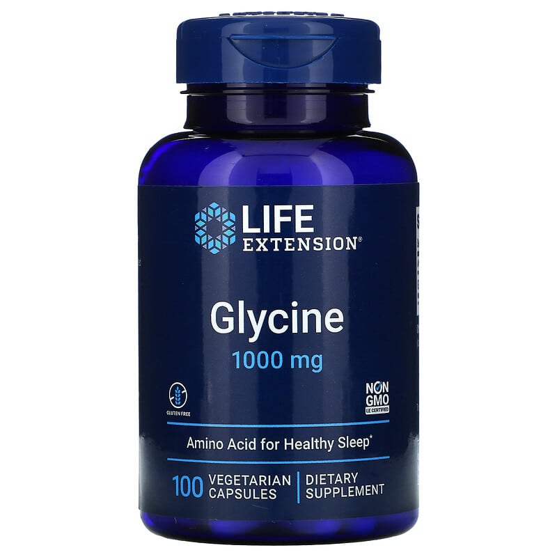 Life Extension Glycine 1,000 mg 100 Vegetarian Capsules 737870166917