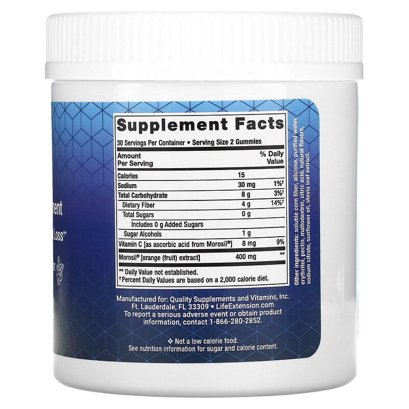 Life Extension, Gummy Science, Mediterranean Weight Management, Natural Blueberry, 60 Gummies 737870250609