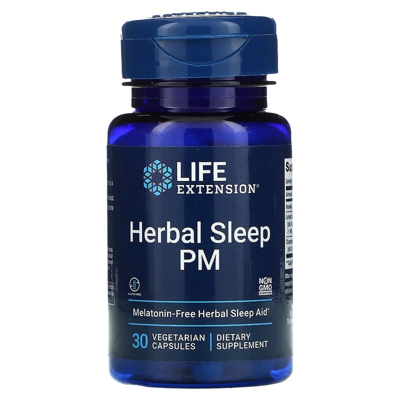 Life Extension Herbal Sleep PM 30 Vegetarian Capsules 737870230830