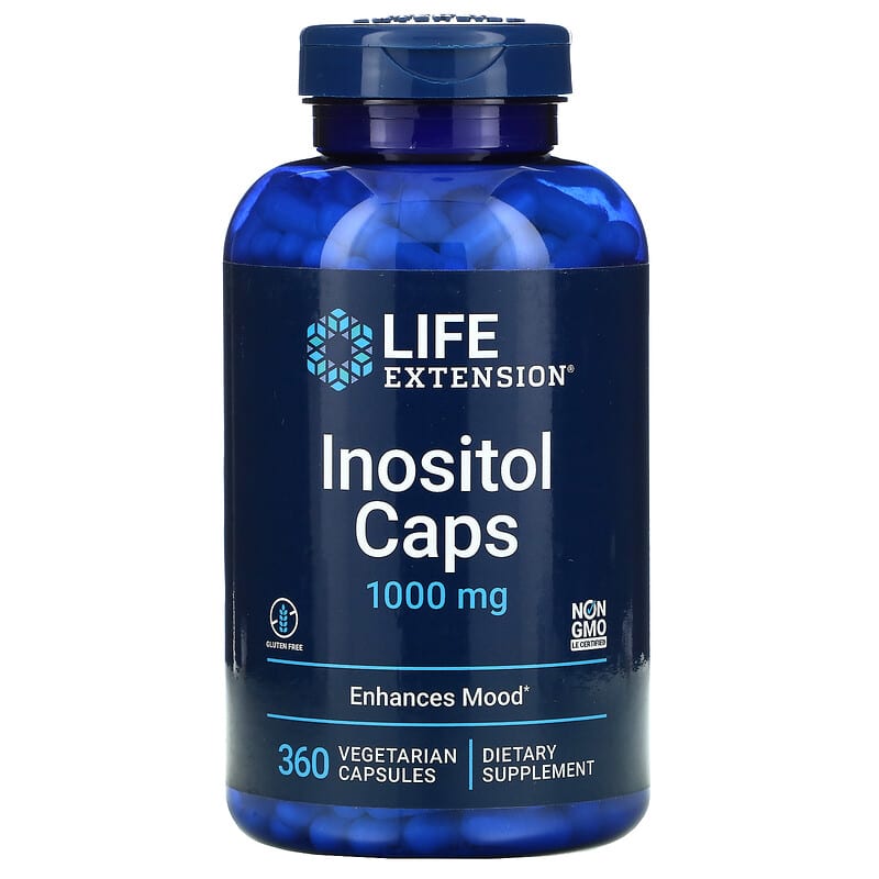 Life Extension Inositol Caps 1,000 mg 360 Vegetarian Capsules 737870167433