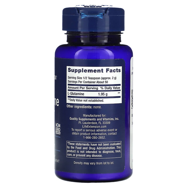 Life Extension, L-Glutamine Powder, 3.53 oz (100 g) 737870141105