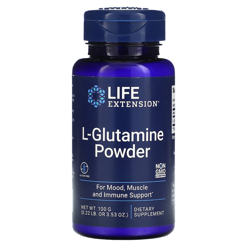 Life Extension L-Glutamine Powder 3.53 oz (100 g) 737870141105