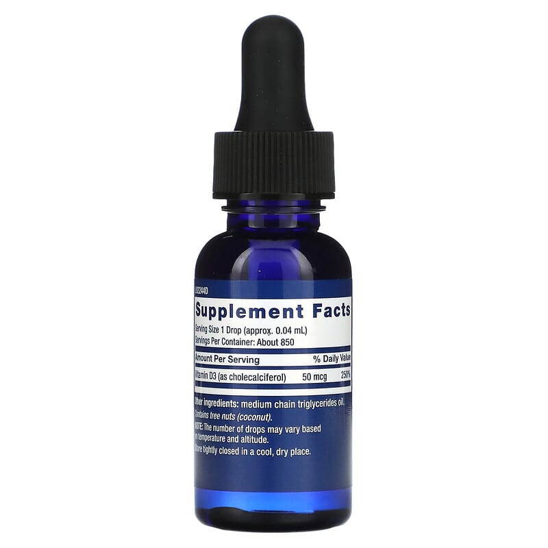 Life Extension, Liquid Vitamin D3, 50 mcg (2,000 IU), 1 fl oz (29.57 ml) 737870224419