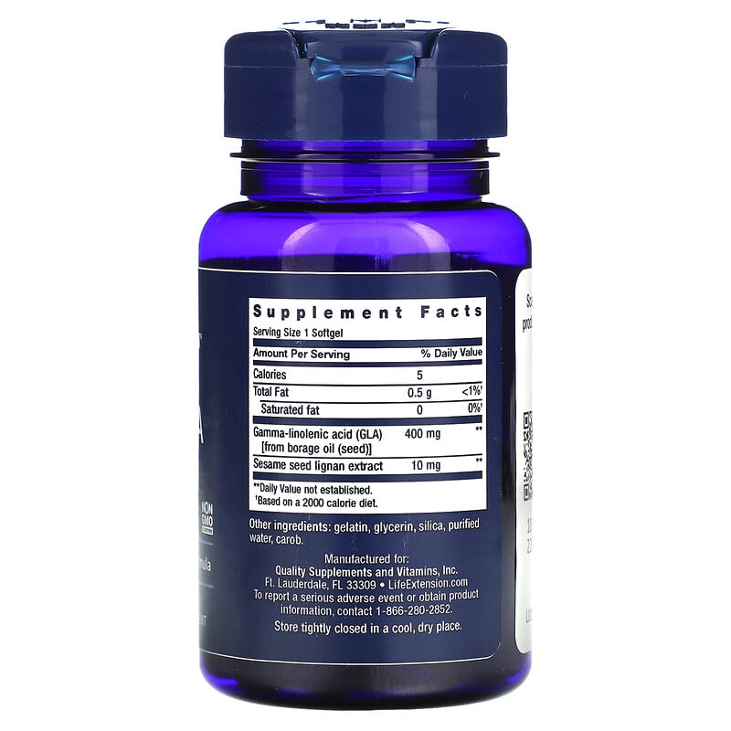 Life Extension, Mega GLA Sesame Lignans, 30 Softgels 737870221838